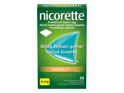 Nicorette Freshfruit Gum 4 mg léčivá žvýkacích guma 30 žvýkaček