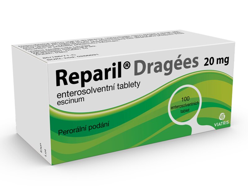 Reparil-Dragées 20 mg 100 enterosolventních tablet