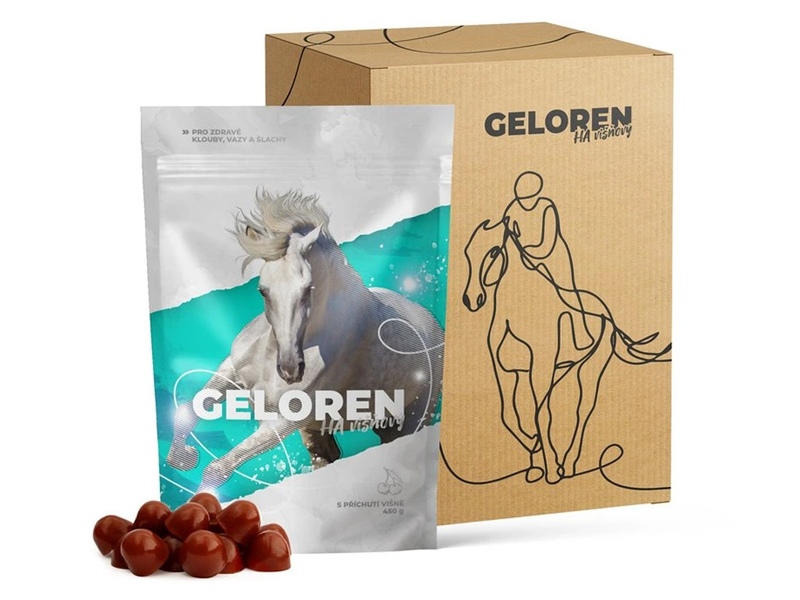 Geloren HA višňový kloubní výživa pro koně 1350 g 180 želé