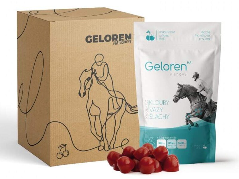 Geloren HA višňový kloubní výživa pro koně 1350 g 180 želé