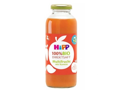 Hipp 100% Bio Ovocná šťáva s mrkví 330 ml Hipp 100% Bio Ovocná šťáva s mrkví 330 ml