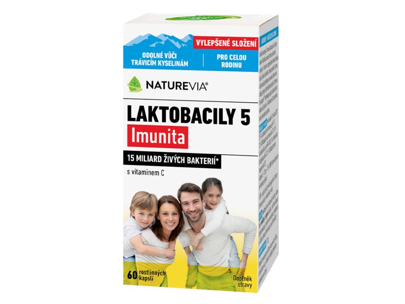 NatureVia Laktobacily 5 Imunita 60 kapslí