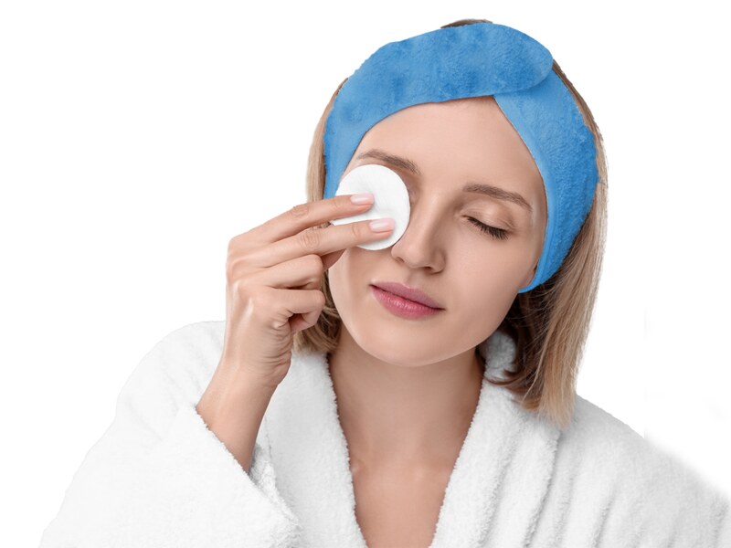 Kosmetická čelenka světle modrá 1 ks