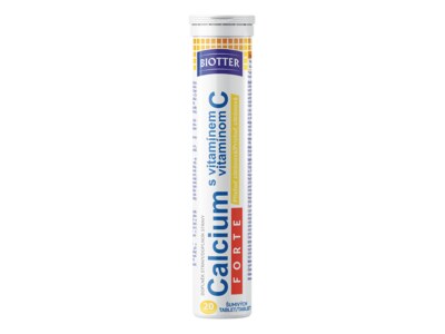 Biotter Calcium Forte s vitamínem C citrón 20 šumivých tablet