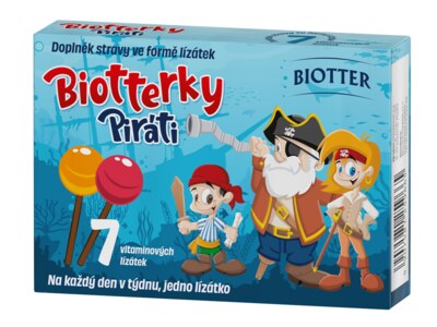 Biotterky Piráti vitamínová lízátka 7 ks