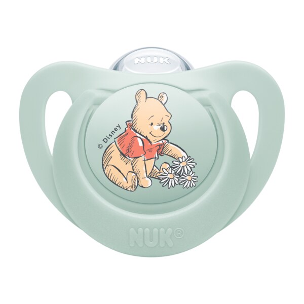 NUK Star Disney Medvídek Pú dudlík silikonový 6-18 měsíců 1 ks