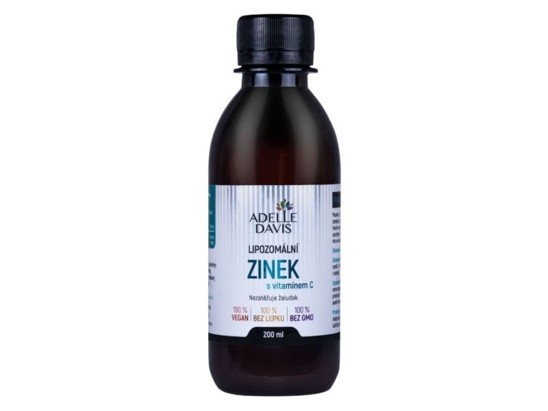 Adelle Davis Lipozomální Zinek + vitamin C 200 ml