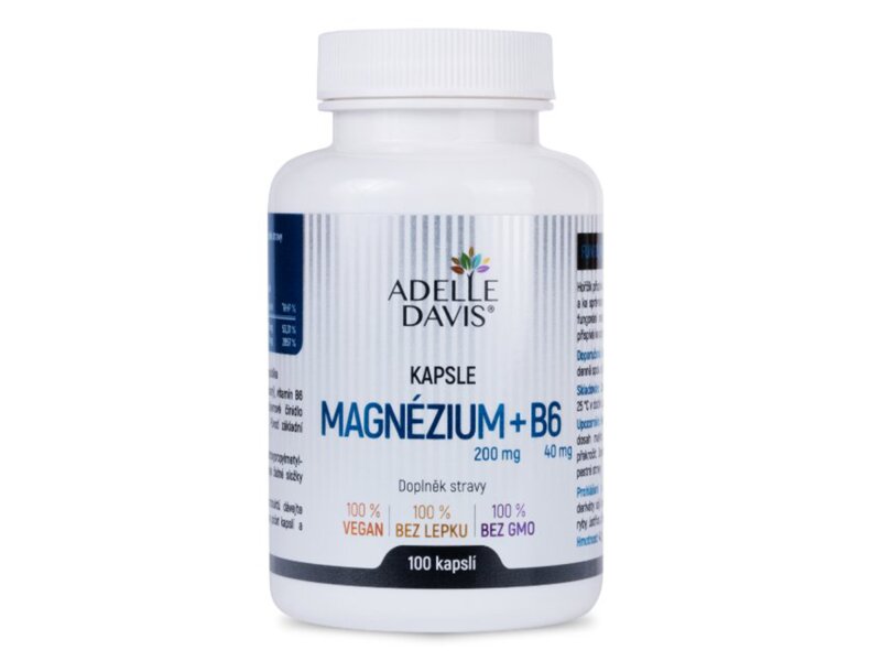 Adelle Davis Magnézium + B6 100 kapslí