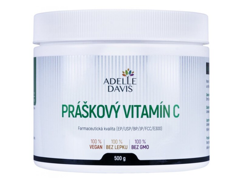 Adelle Davis Práškový Vitamín C 500 g