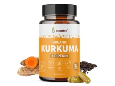 Blendea Bio Kurkuma + piperin 90 kapslí
