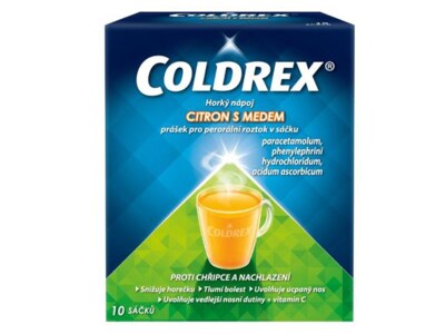 Coldrex Horký nápoj citron s medem 10 sáčků