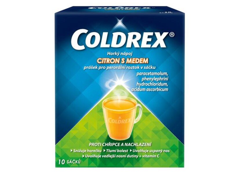 Coldrex Horký nápoj citron s medem 10 sáčků