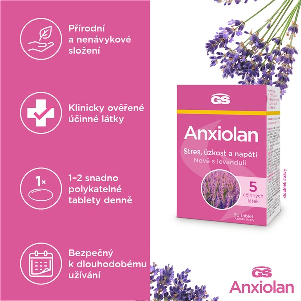 GS Anxiolan s levandulí 60 tablet GS Anxiolan s levandulí 60 tablet