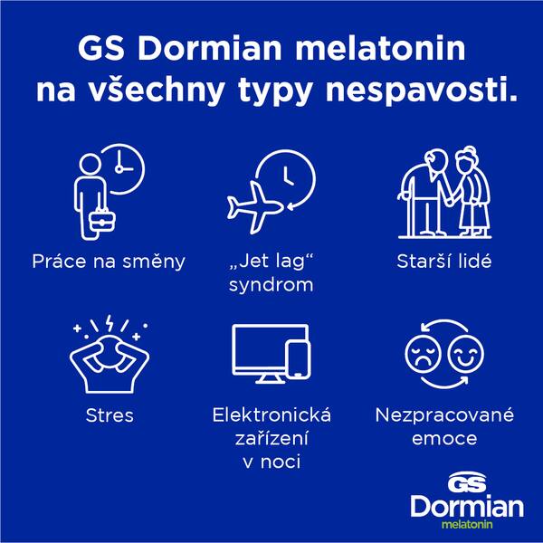GS Dormian Melatonin 30 kapslí GS Dormian Melatonin 30 kapslí
