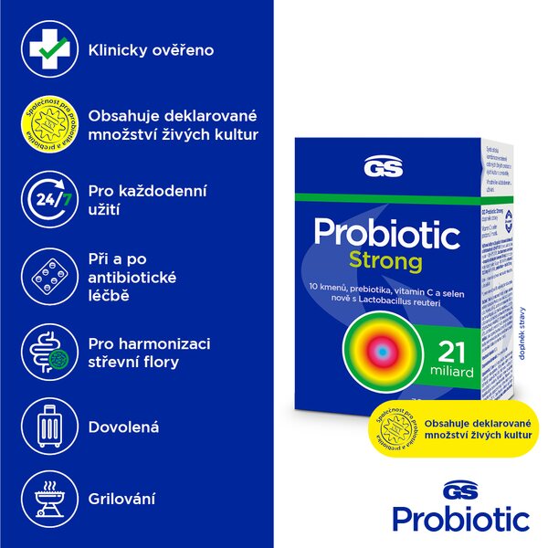 GS Probiotic Strong 30+10 kapslí GS Probiotic Strong 30+10 kapslí