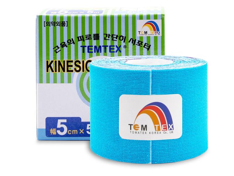 Temtex Kinesio Tape tejpovací páska modrá 5 cm x 5 m