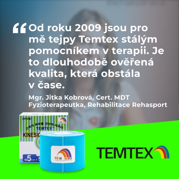 Temtex Kinesio Tape tejpovací páska béžová 5 cm x 5 m