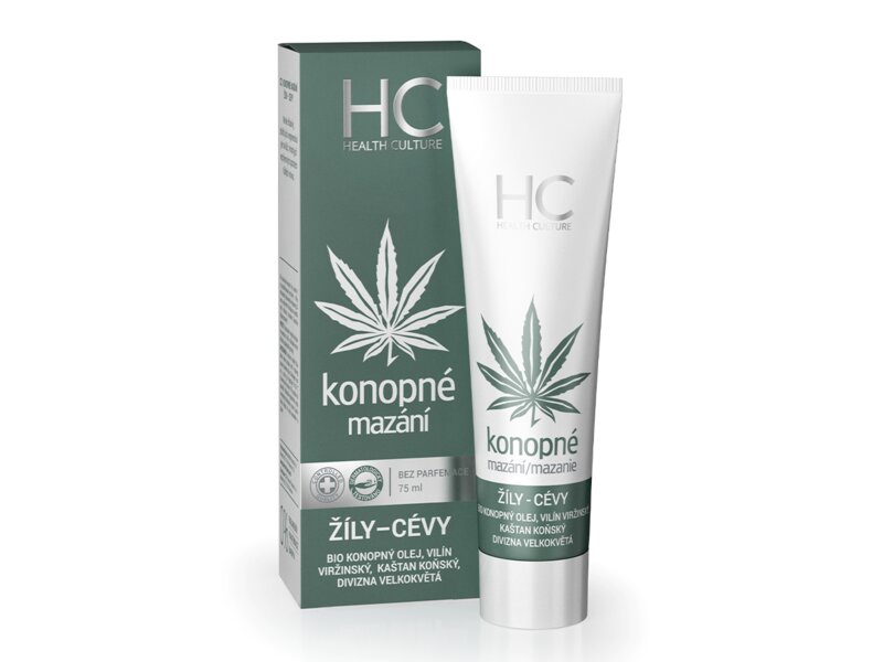 Health Culture konopné mazání žíly a cévy 75 ml