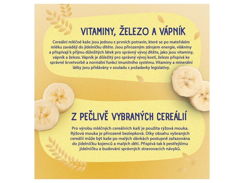 Sunar mléčná kaše na dobrou noc rýžová s příchutí banánu 210 g