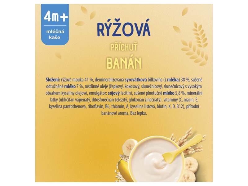 Sunar mléčná kaše na dobrou noc rýžová s příchutí banánu 210 g