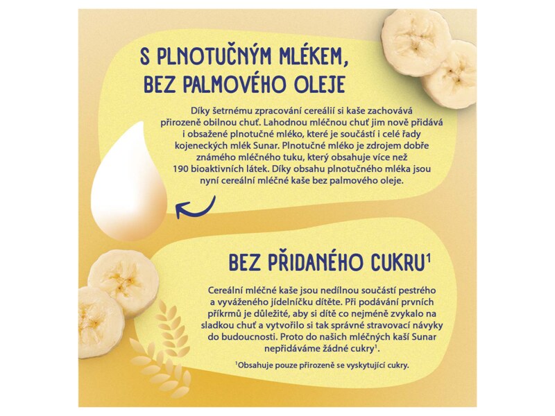 Sunar mléčná kaše na dobrou noc rýžová s příchutí banánu 210 g