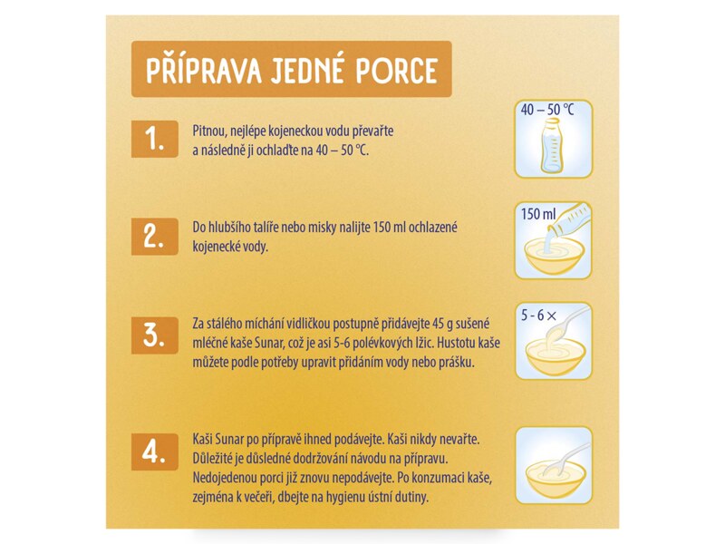 Sunar mléčná kaše rýžová s příchutí vanilky 210 g