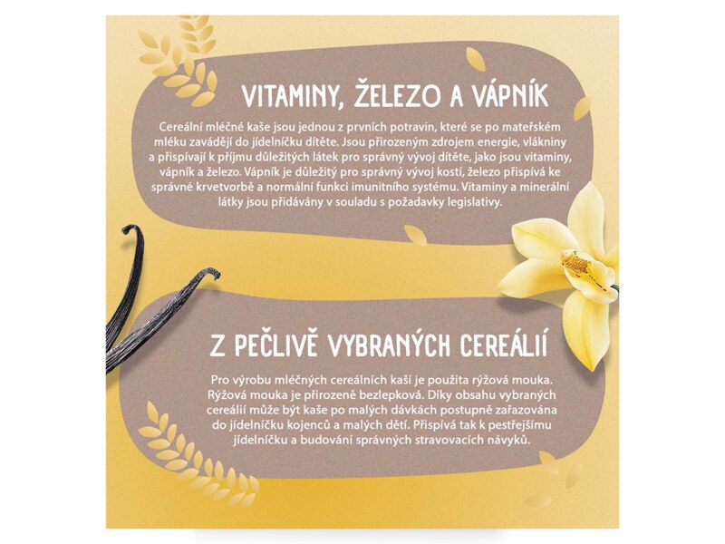 Sunar mléčná kaše rýžová s příchutí vanilky 210 g