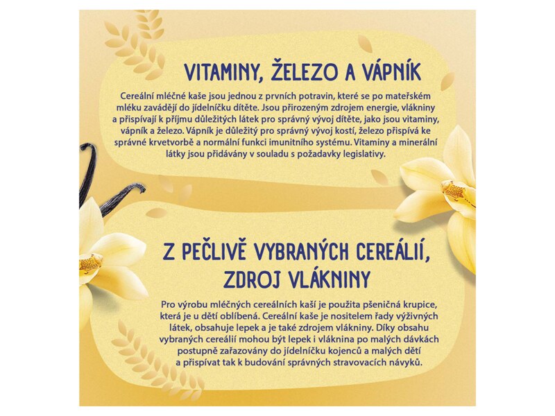 Sunar mléčná kaše na dobrou noc krupicová s příchutí vanilky 210 g