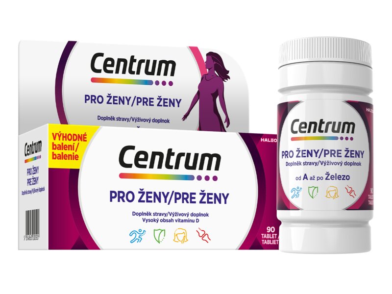 Centrum multivitamín pro ženy 90 tablet