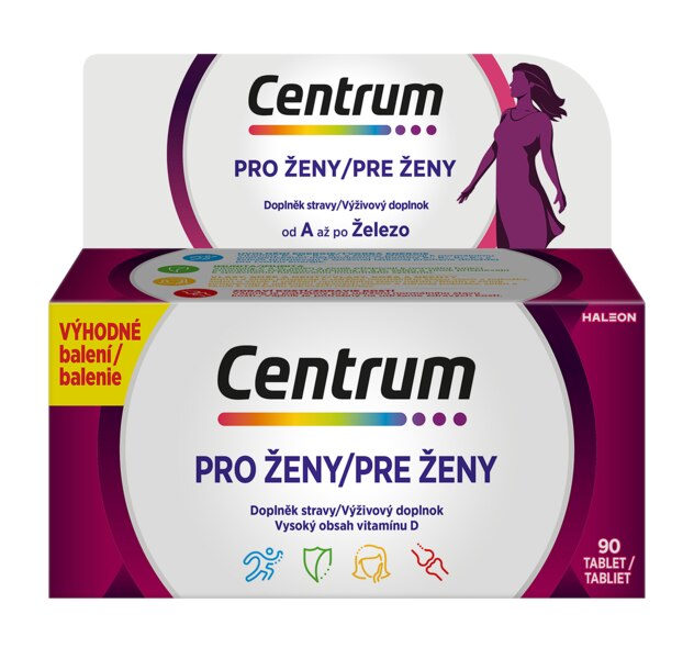 Centrum multivitamín pro ženy 90 tablet