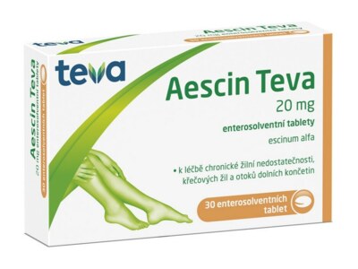 Aescin Teva 20 mg 30 enterosolventních tablet