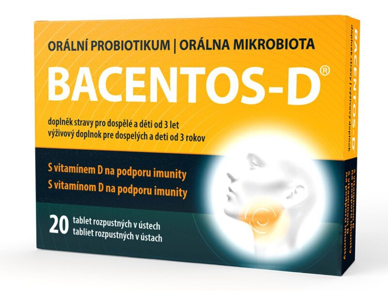 Bacentos-D orální probiotikum 20 tablet Bacentos-D orální probiotikum 20 tablet