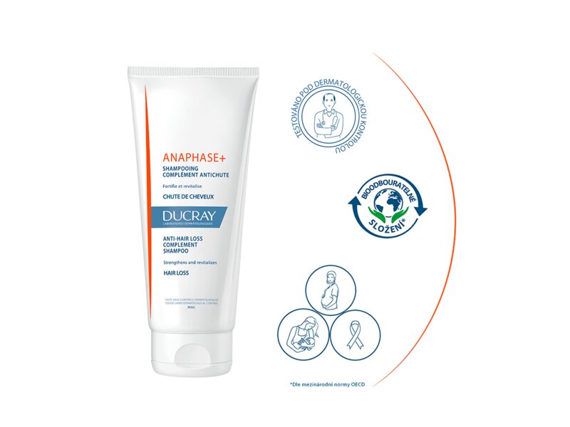 Ducray Anaphase+ šampon proti vypadávání vlasů 400 ml Ducray Anaphase+ šampon proti vypadávání vlasů 400 ml