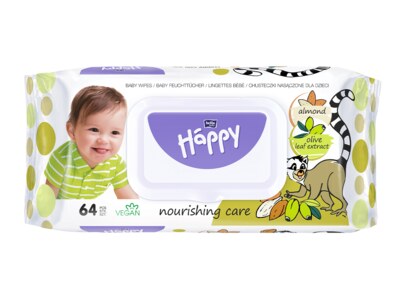 Bella Baby Happy Mandle a olivy vlhčené ubrousky 64 ks