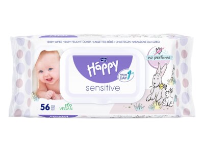 Bella Baby Happy Sensitive vlhčené ubrousky 56 ks