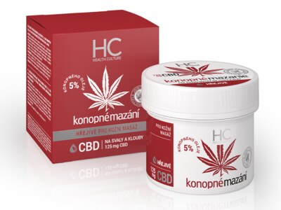 Health Culture CBD konopné mazání hřejivé 125 ml