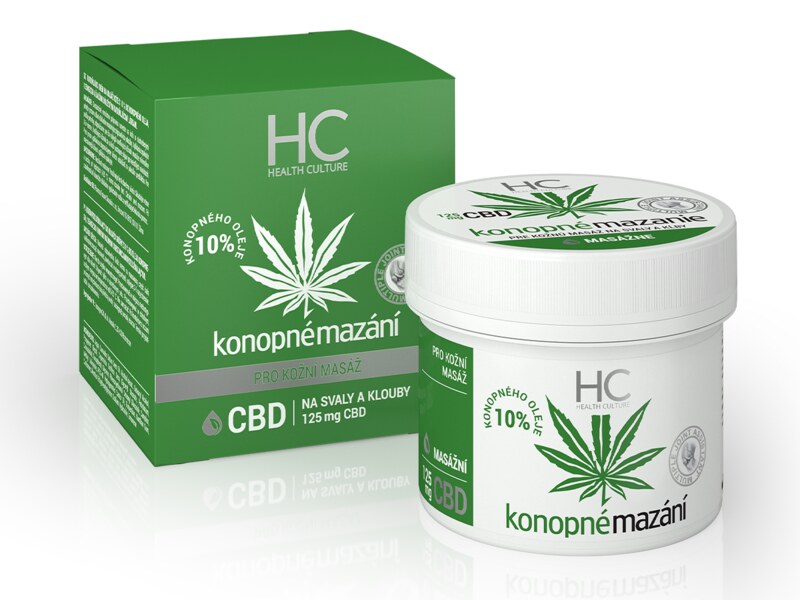 Health Culture CBD konopné mazání masáž 125 ml