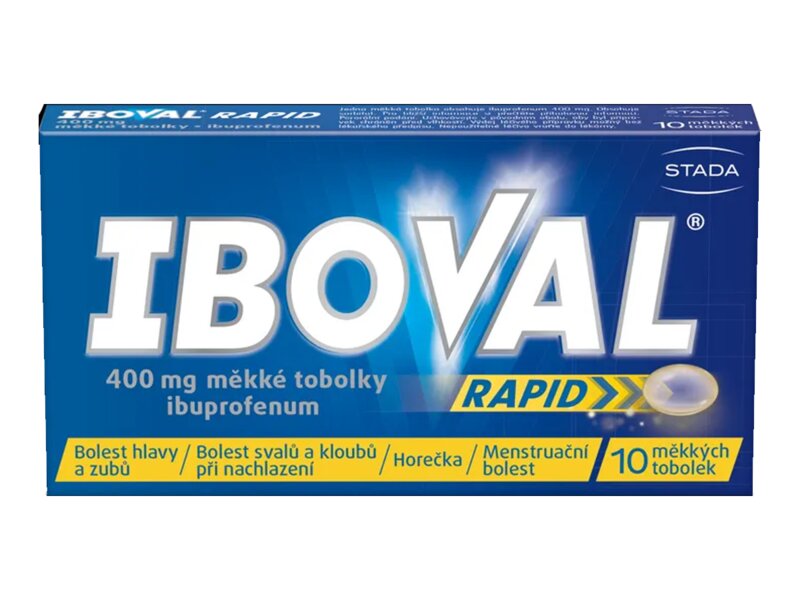 Iboval Rapid 400 mg 10 měkkých tobolek
