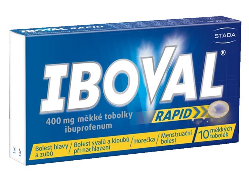 Iboval Rapid 400 mg 10 měkkých tobolek