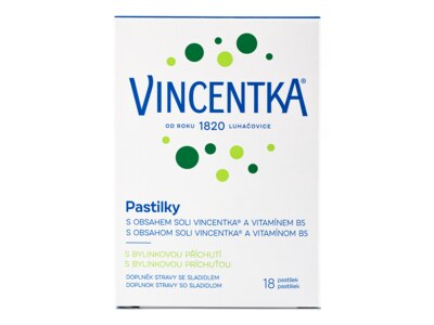 Vincentka Pastilky bylinné 18 ks