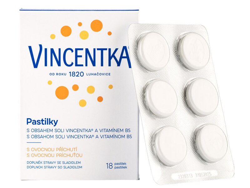 Vincentka Pastilky ovocné 18 ks Vincentka Pastilky ovocné 18 ks