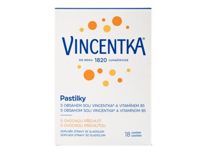 Vincentka Pastilky ovocné 18 ks