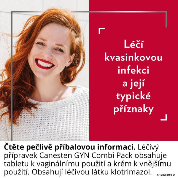 Canesten GYN Combi Pack vaginální tableta 500 mg+ 10 mg/g krém 20 g