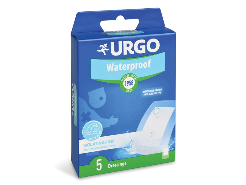 Urgo Waterproof voděodolná náplast 10x6 cm 5 ks Urgo Waterproof voděodolná náplast 10x6 cm 5 ks
