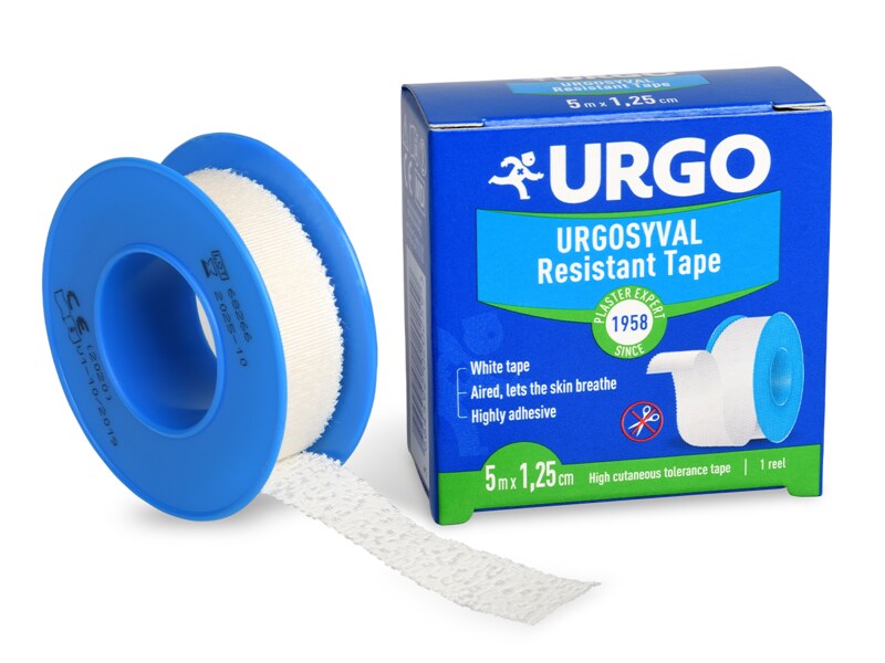 Urgo Syval Fixační náplast bílá 5 m x 1,25 cm 1 ks Urgo Syval Fixační náplast bílá 5 m x 1,25 cm 1 ks