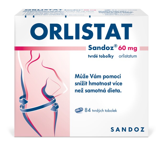 Orlistat Sandoz 60 mg 84 tvrdých tobolek