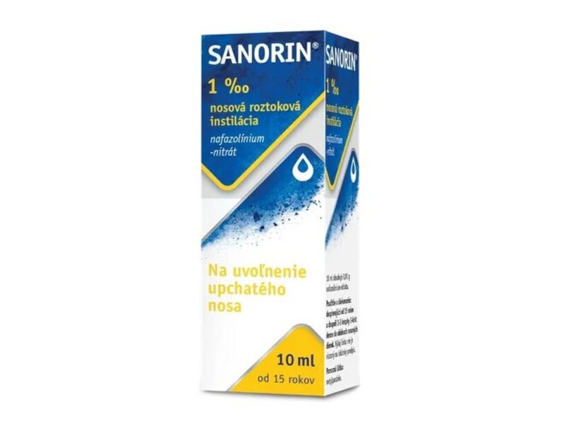 Sanorin 1 mg/ml nosní kapky 10 ml Sanorin 1 mg/ml nosní kapky 10 ml