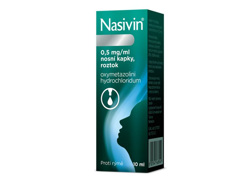 Nasivin 0,5 mg/ml nosní kapky 10 ml