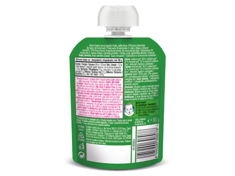 Gerber Kapsička hruška jablko a banán BIO 4+ měsíců 90 g