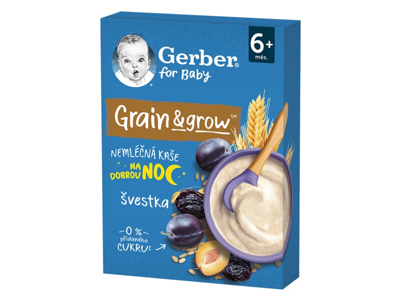 Gerber Nemléčná kaše na dobrou noc švestka 6+ měsíců 200 g 